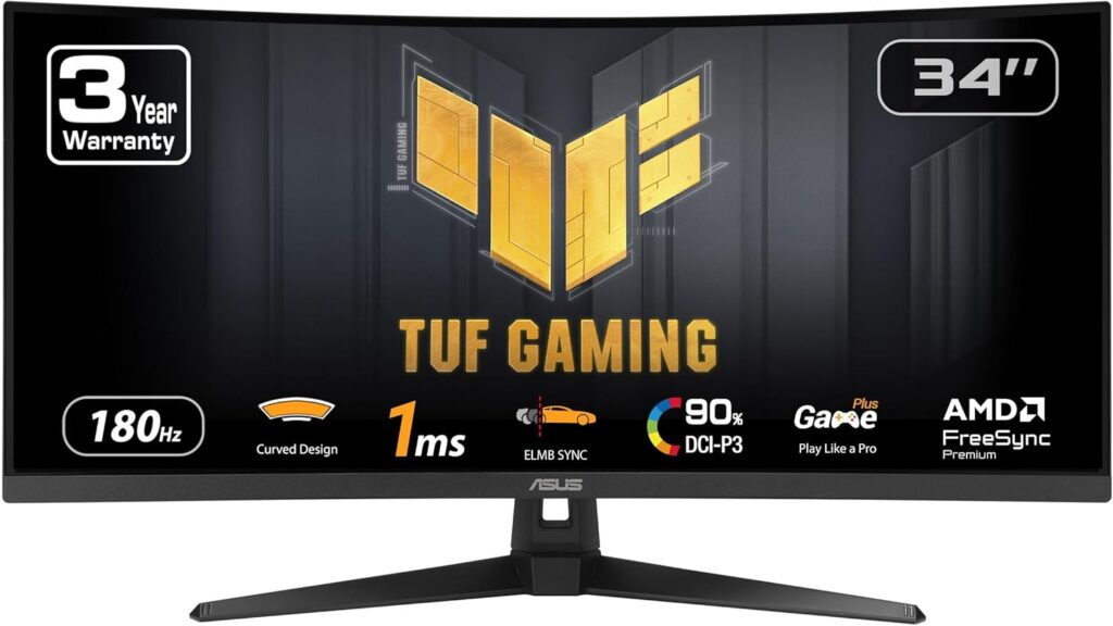 ASUS TUF Gaming 34” Curved Monitor - High Refresh Rate